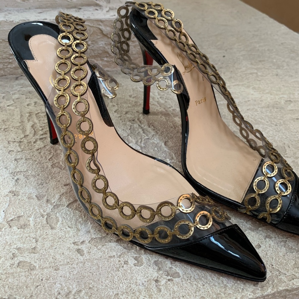 CHRISTIAN LOUBOUTIN Patent Calfskin PVC